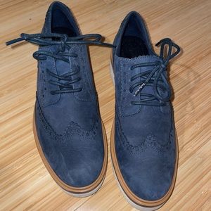 Timberland lace up loafers blue suede size 7.5
